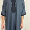 darl grey Moroccan mens thobe