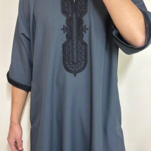 grey Moroccan mens thobe