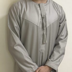 grey omani mens thobe